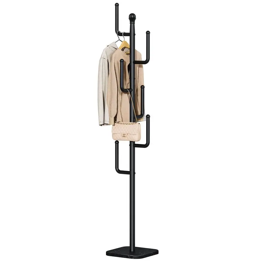 

Coat Rack Freestanding with Natural Marble Base Cactus Coat Tree with 6 Lshaped Hooks, Heavy Duty Coat Hanger Stand, Metal Coat