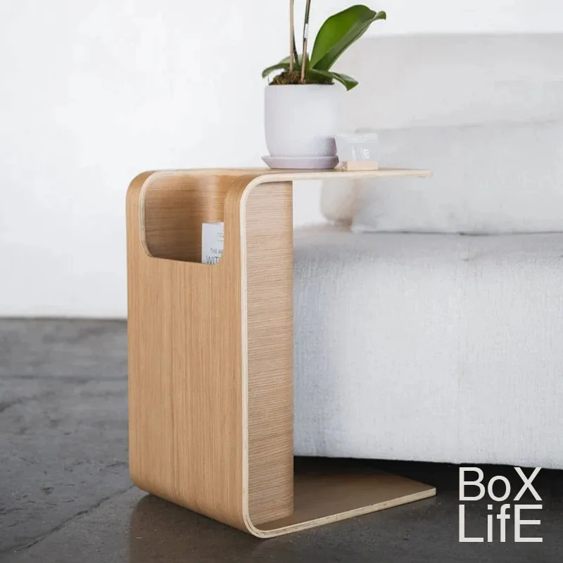 

Приставной столик для дивана из массива дерева в скандинавском стиле, дизайнерский стиль, минималистичный, для домашнего использования в небольших квартирах