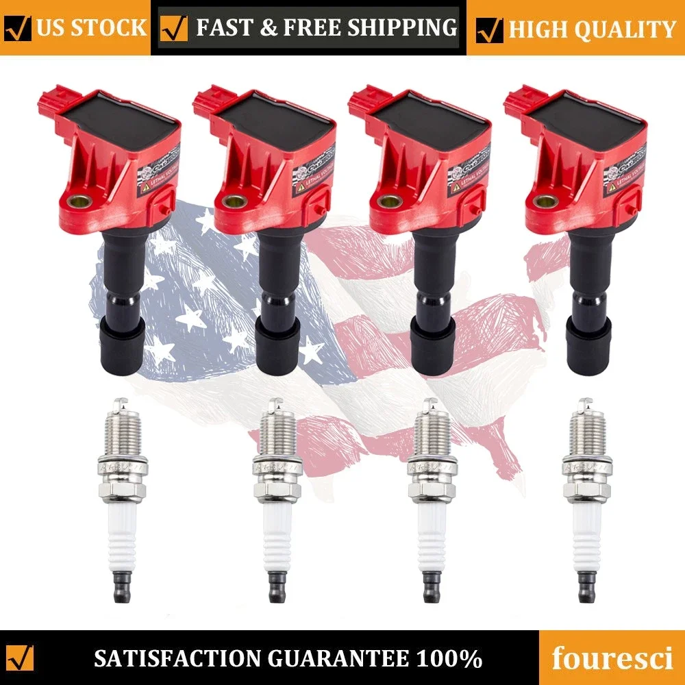 

HIGH PERFORMANCE Spark Plug and Ignition Coil Packs for 2009-2014 Honda Fit 1.5L