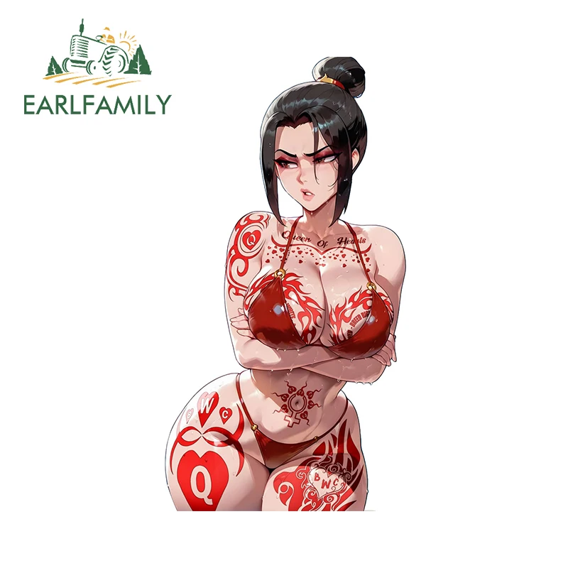 

EARLFAMILY Azula Seductive Tattoos Car Stickers Personal Personality Waterproof Vinyl Decal Suitable for Computer Cooler Host