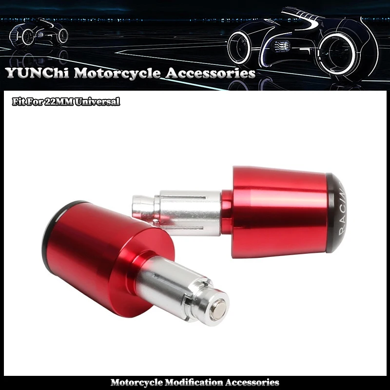 22MM Handlebar Grips Handle Bar Cap End Plugs Fit For YAMAHA YZF R3 R25 R6 R15 R1 R125 CNC Motorcycle Accessories