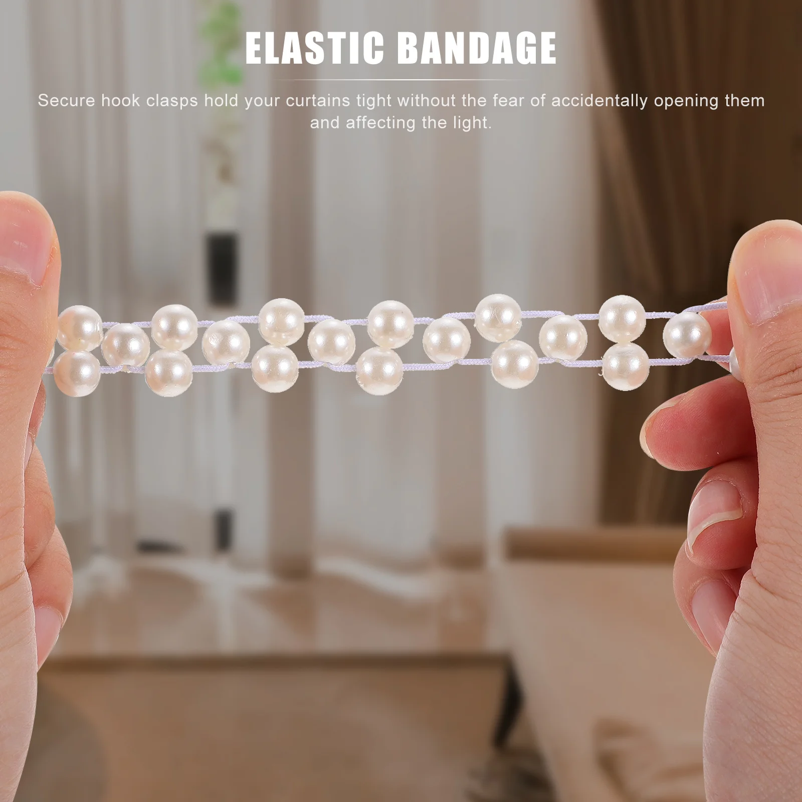 

2Pcs Curtain Buckle Elegant Tieback Strap for Living Room Bedroom Hotel Office Decor No Installation Needed Creative Home