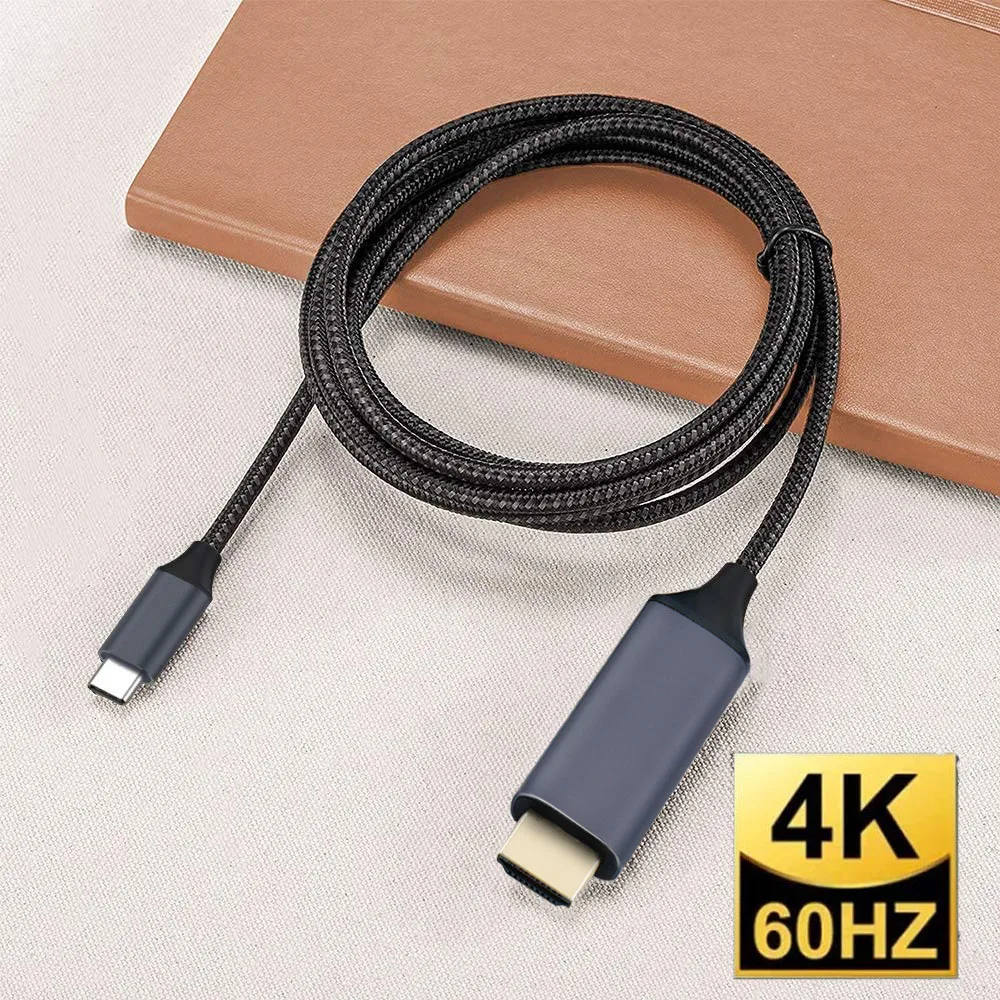 Cavo da USB C a HDMI per l'home Office 4K @ 60Hz spine placcate in oro Anti-interferenza adattatore di tipo C per Huawei Samsung