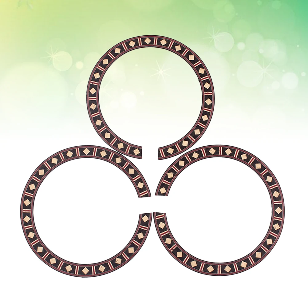 

3Pcs High Quality Rosewood Sound Hole Rosette for Guitar Natural Wood Polish Elegant Appearance Fits Classical Acoustic Models