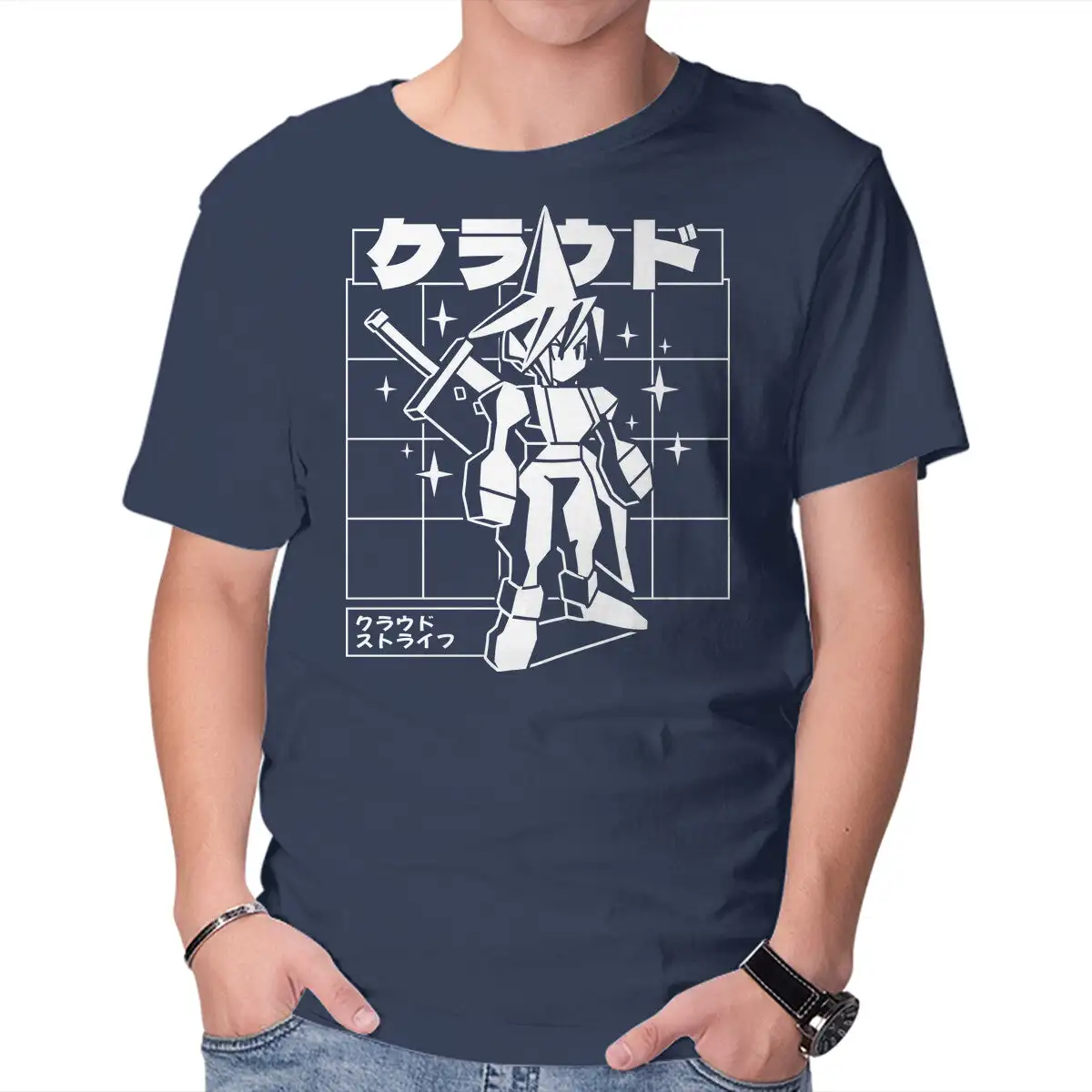 Polygonal Soldier Anime Graphic T-shirts for Men Clothing Women Short Sleeve Tees New Arrivals Unisex Summer