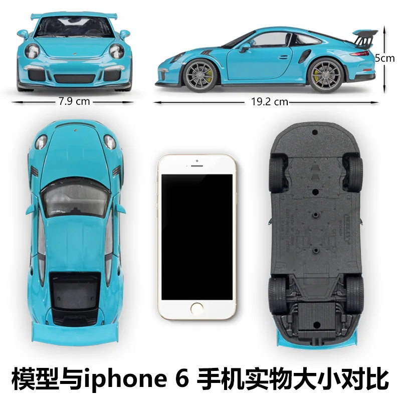 WELLY 1:24 Porsche 911 GT3 RS Alloy Sports Car Model Diecast Metal Toy Racing Car Model Collection Boy Toy