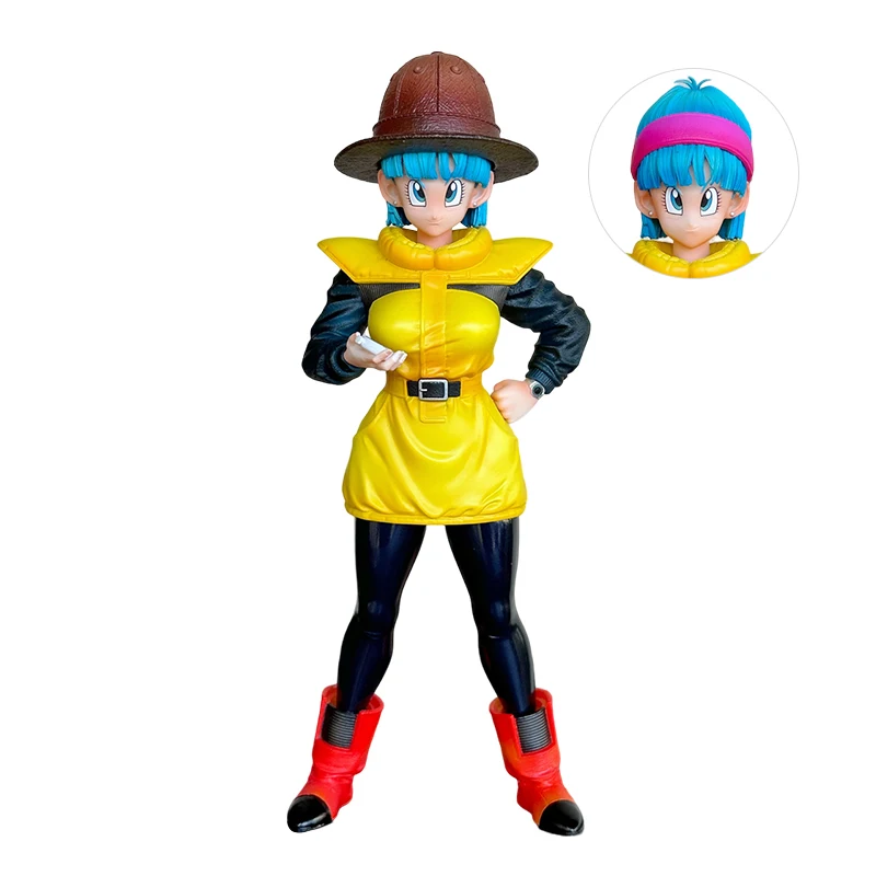 23cm Anime Dragon Ball Z Bulma Beautiful Girl Bulma Movable Model PVC Statue Statue Collectible Model Toys For Children Gifts