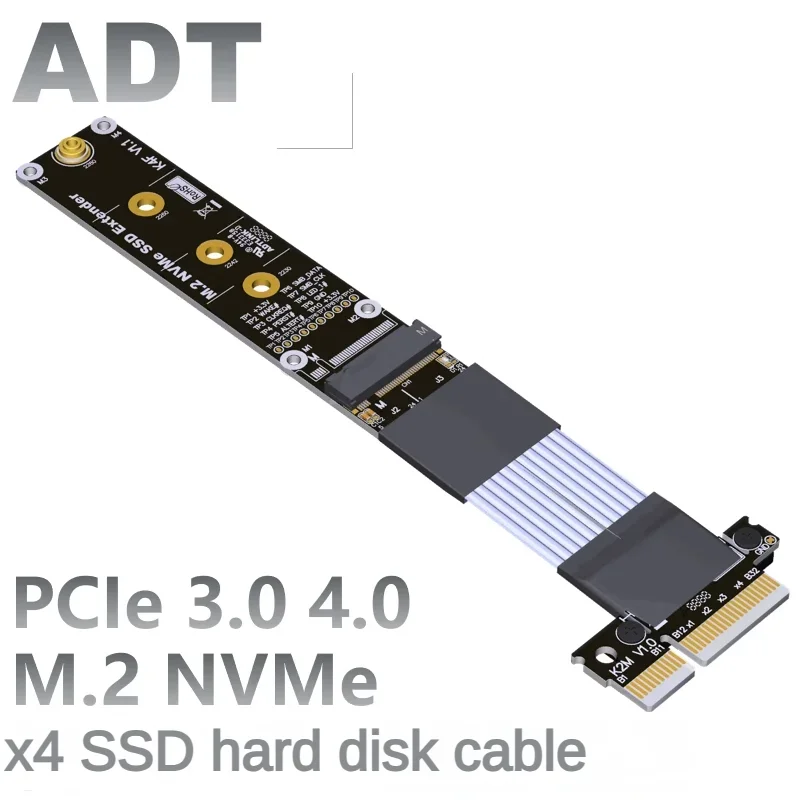 

Плата преобразования кабеля PCIe 4x M.2 NVMe SSD поддерживает полноскоростную плату ADT 3.0 4.0x4