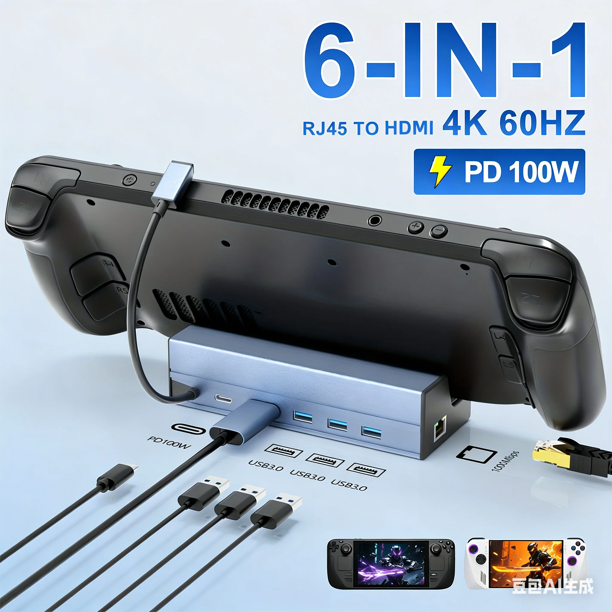 6-In-1 Steam Deck D…