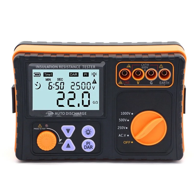 

TM508/TM508A insulation resistance tester 1000V2500V digital megohmmeter electronic shaker