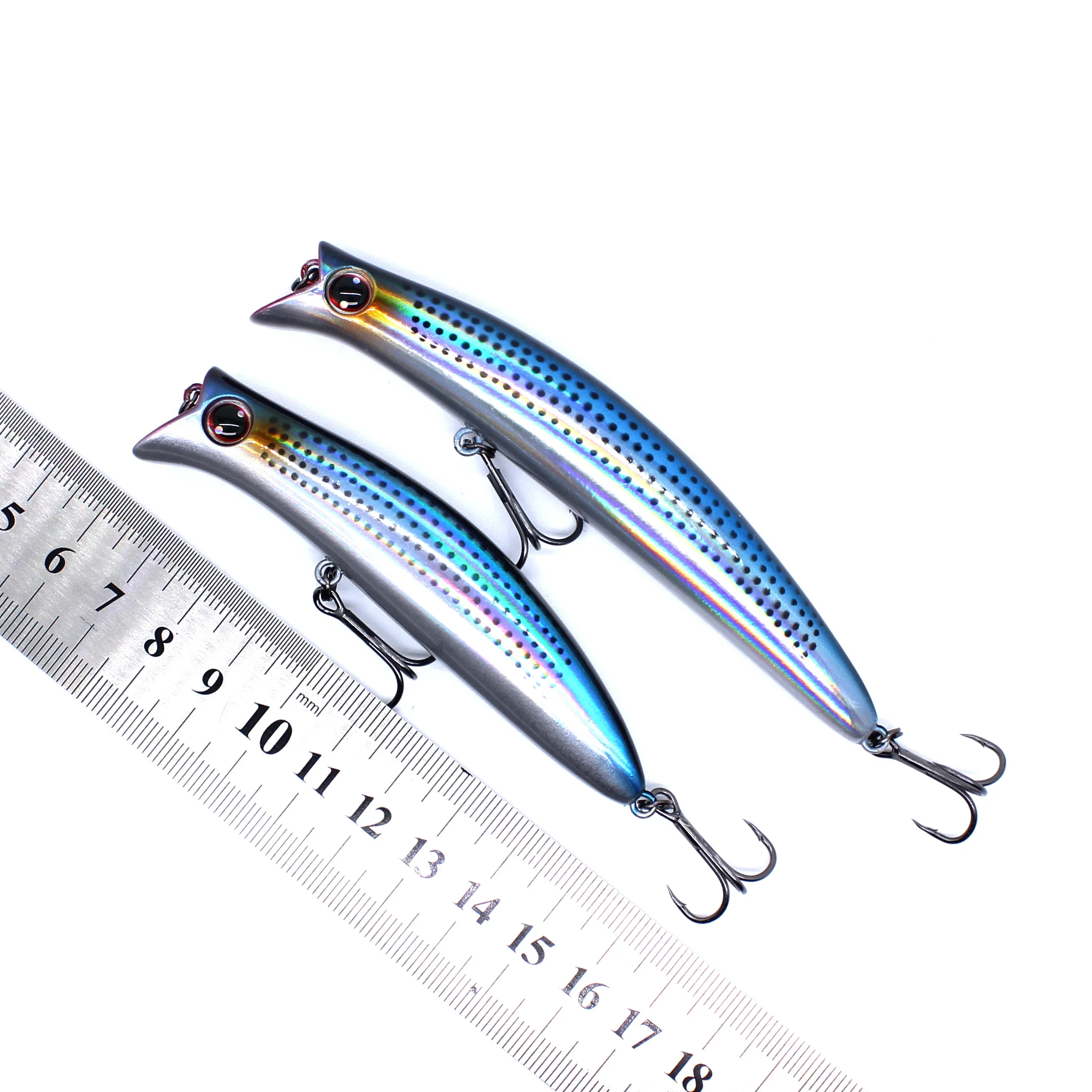 AOCLU Floating Wobbler 110mm 14.8g 90mm 13g Rattle Hard Bait Hybrid Minnow Lure For Inshore Beach Boat Rock Bass Trout Fishing