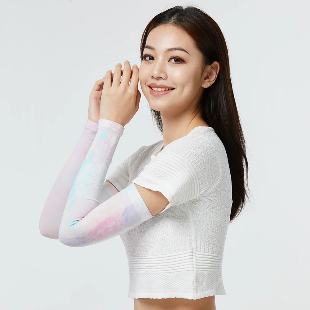 OhSunny Anti-UV Arm Sleeves Sun Protection UPF50+ Sunscreen Gradient  Arms Cover Breathable For Summer Outdoor Driving Cycling