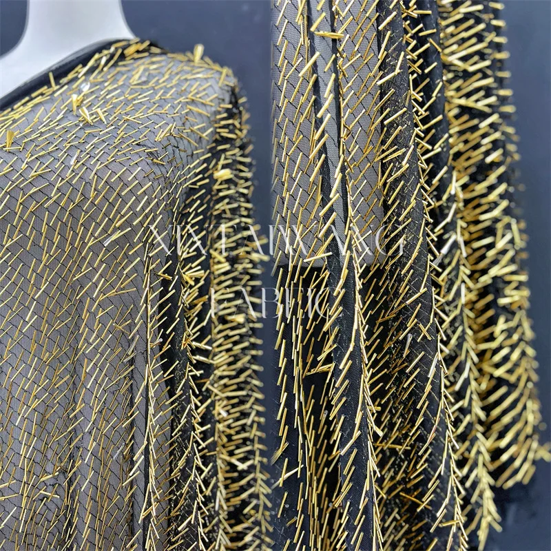 

1 ярд рулон 20 мм кружевная ткань с вышивкой блестками для шитья свадебных платьев, вечерних платьев, модная ткань Cheongsam для DIY