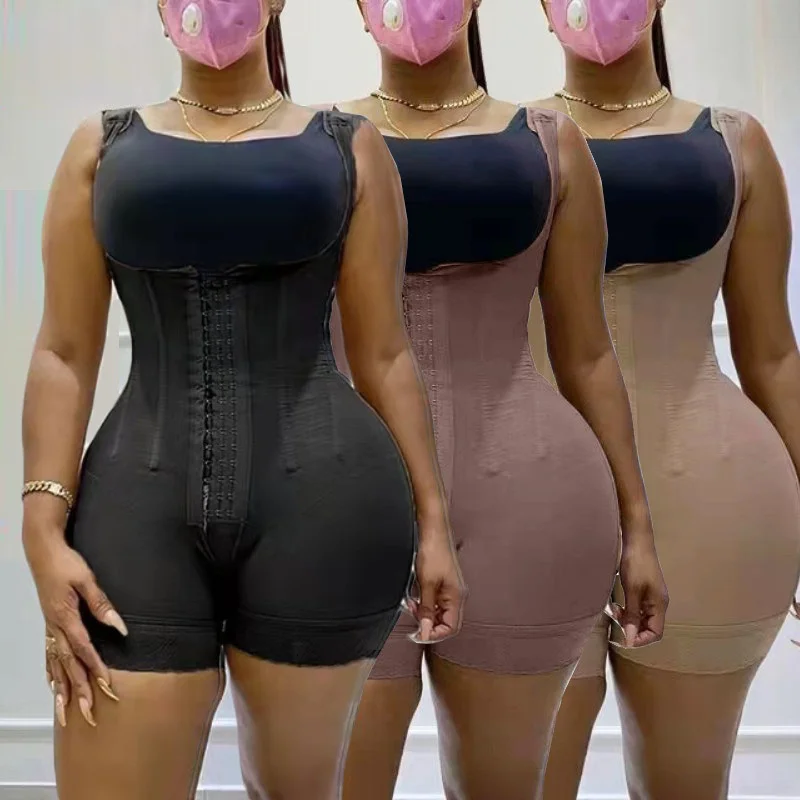 

GUUDIA компрессионная одежда с подтяжкой живота и костями для женщин Fajas Colombianas Body Shaper Корректирующее белье Послеродовой пояс Stage 2, Faja