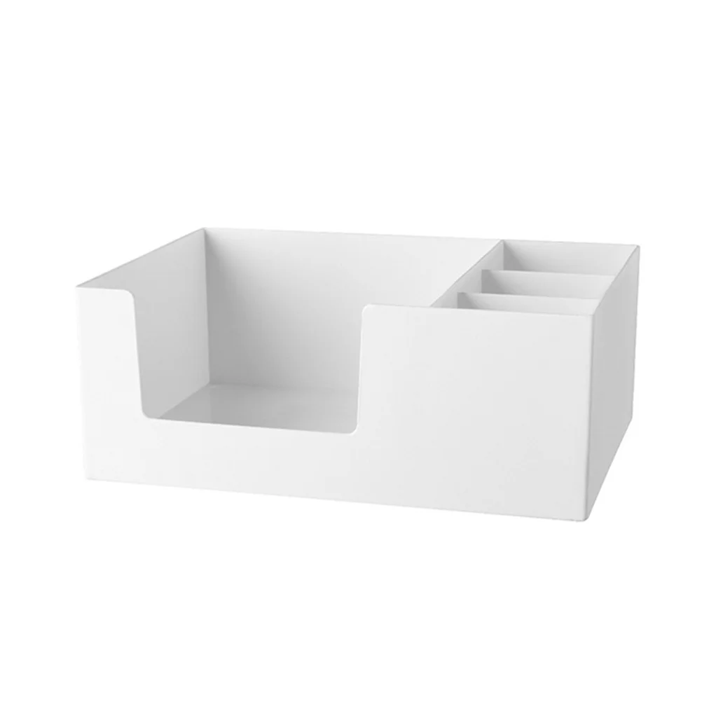 Monitor Shelf Elevated Desktop Storage Container White For Office Stationery Organizer Computer Screen Shelf Plastic