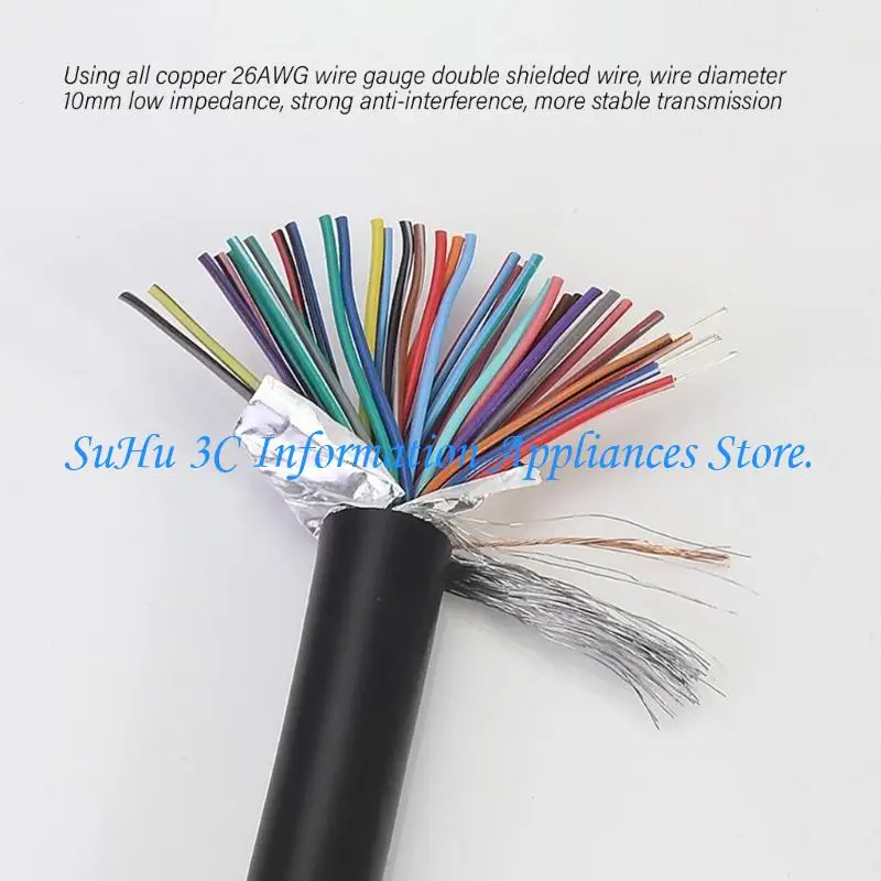 

J0MB Heavy Duty DB37 Male to Male Data Cable 26AWG Wire, for Secure Connection