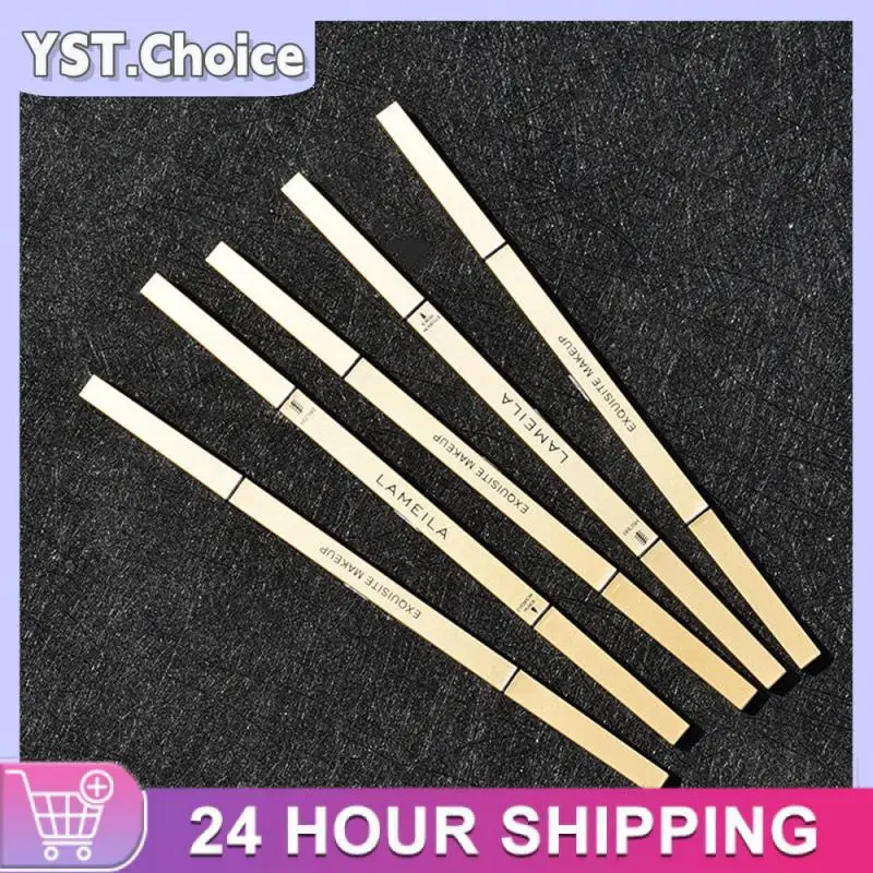 Ultra-fine Eyebrow Pencil Long Lasting Formula Triangle Double Head Easy To Use Double Ended Design Long Lasting Eyebrow Color