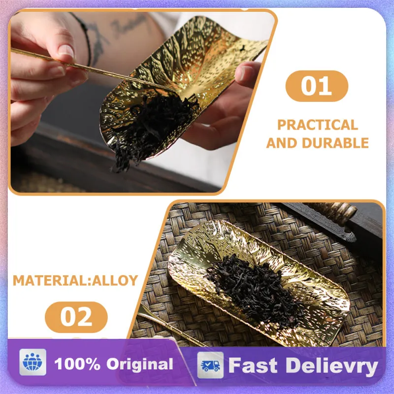 

1 set 1 Set Alloy Scoop For Loose Tea Metal Spoon Coffee Bean Scoop Storage Dish Tea Accessories Small Compact Kitchen Tool