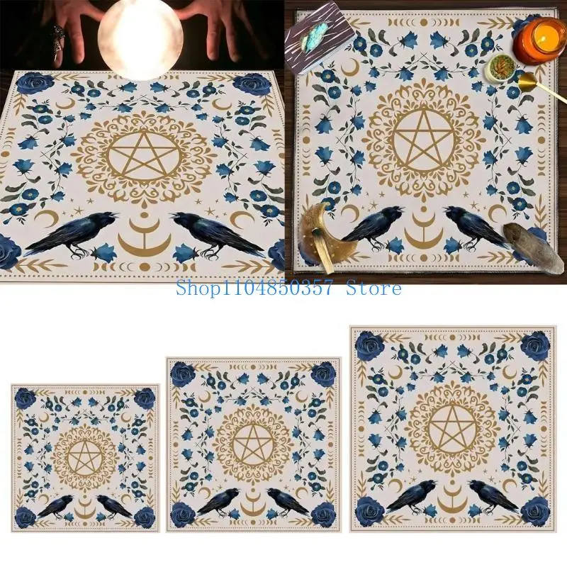 

652F 50x50/60x60/75x75cm Tarot Tablecloth Mat Geometric Divinations Table Cloth Board Game Oracles Card Pad Support Mat