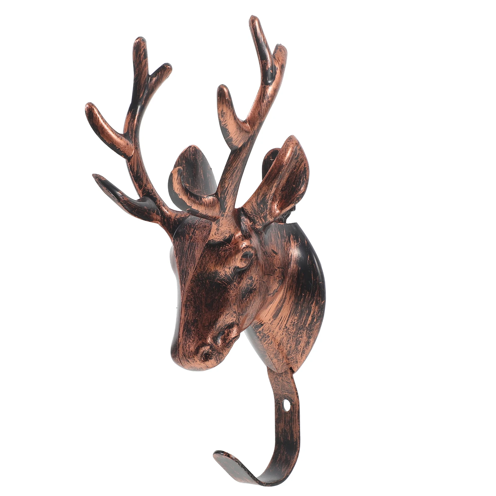 

Deer Head Wall Hook Hangers Coat Rack Clothes Towel Key Holder Plastic Antler Shape Bathroom Bedroom Kitchen Farmhouse Storage
