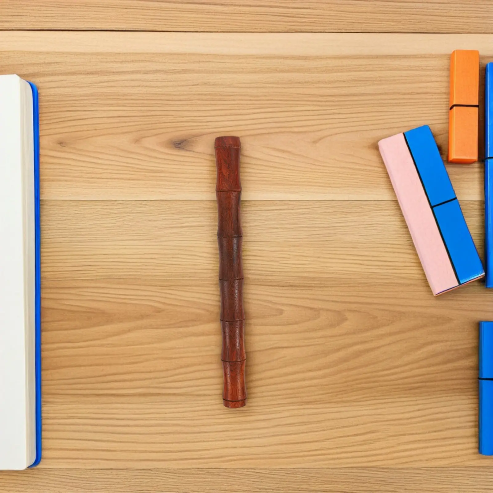 

2Pcs Bamboo-Shape Wooden Incense Stick Organizer Rack Aromatherapy Incense Burner Box for Meditation Room Decor Prayer Space