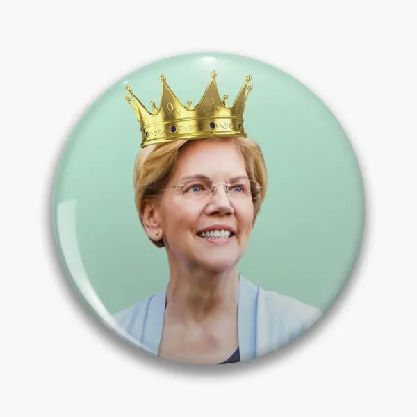 Elizabeth Warren Queen  Soft Button Pin Lapel Pin Cartoon Hat Funny Decor Clothes Jewelry Metal Fashion Cute Badge Brooch Gift