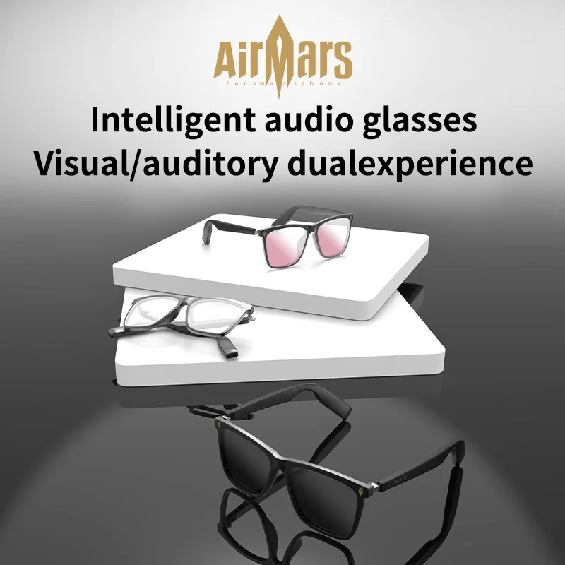 

AirMars Smart Glasses Wireless Bluetooth Earphones Sunglasses Outdoor Sports Earphones Hands-free Call Music Glasses