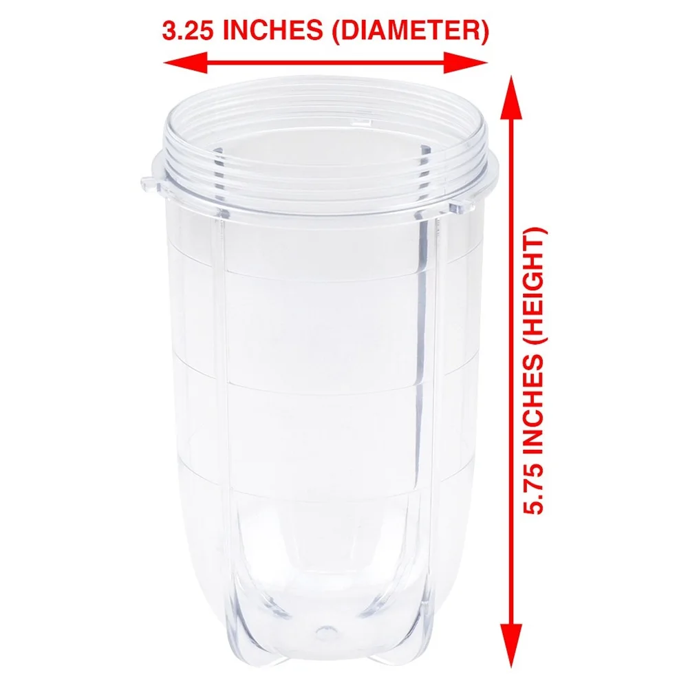 2 PCS Replacement Cups For Magic Bullet 16OZ Blender Cups Jar compatible with 250W Magic Bullet MB1001 Series Juicer Mixer