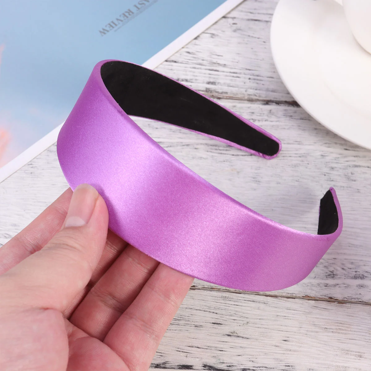 2 Pcs Wide-brimmed Satin Headband Women's Face Wash Hair Accessories 1pcs (purple) Padded Hoops Headbands for Elegant Broadside