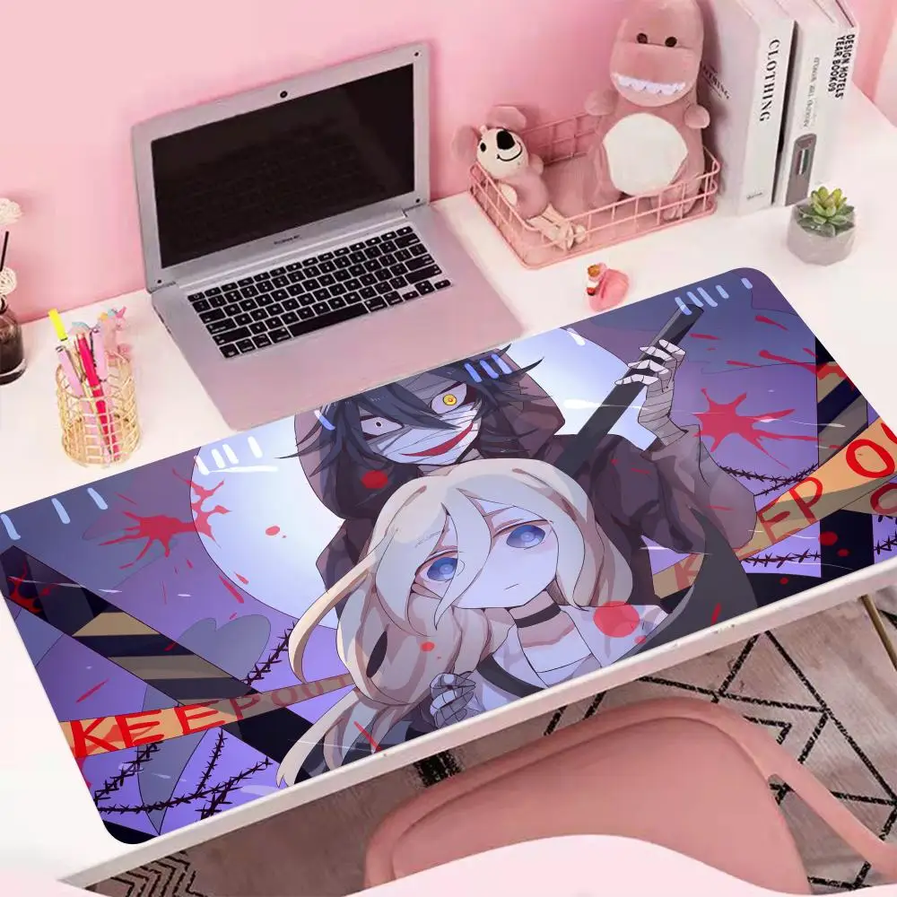 Large Anime Mouse Pad Rubber Keyboard Table Mat Killing Angels Mouse Pad Gaming Accessories Laptop Gamer Extended XXL Mouse Mat