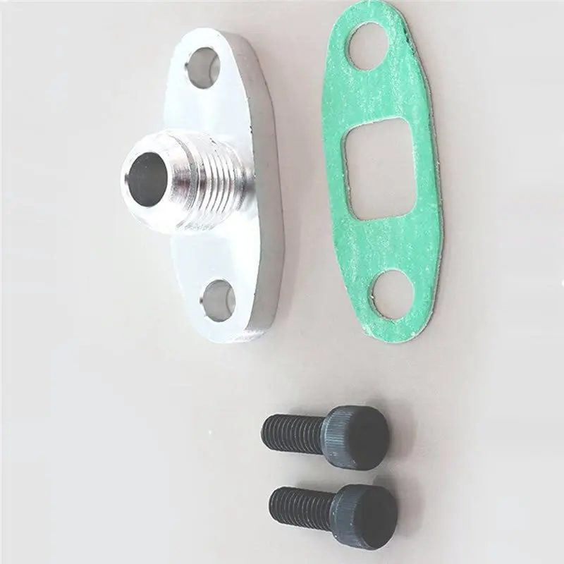 Kit adattatore guarnizione flangia Set uscita scarico olio turbo 10AN raccordo per T3 T4 T04 GT40 GT50 GT55