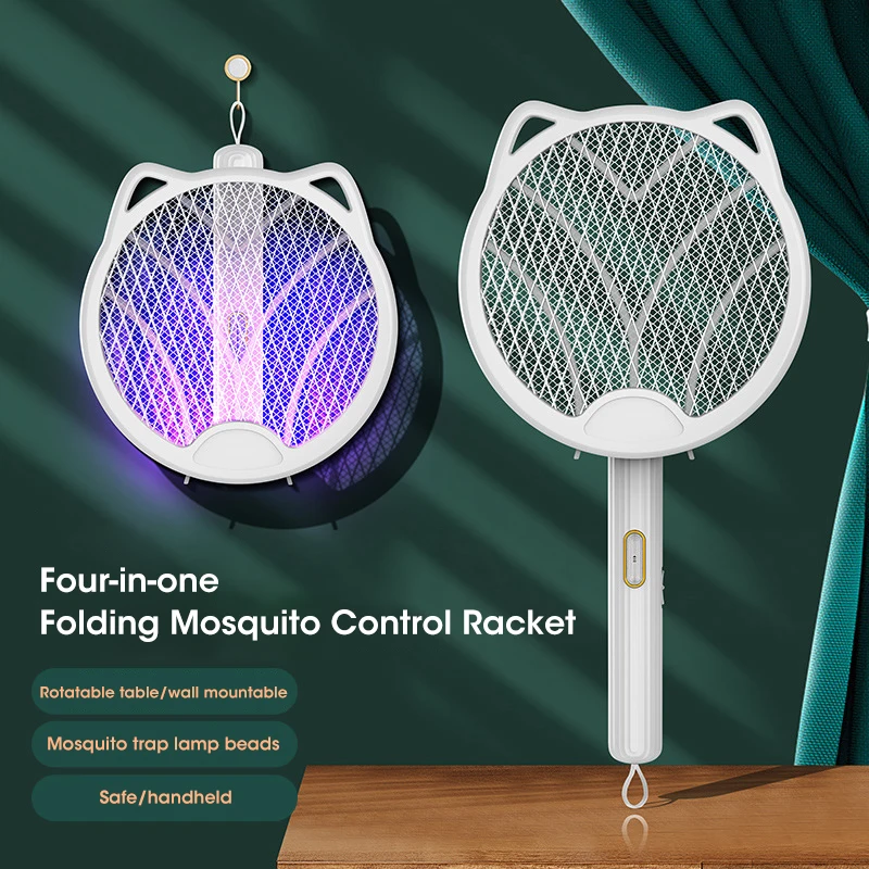 Dobrável elétrico mosquito assassino zapper raqueta mata elétrico usb recarregável mosquitos mata fly tue mouche de anti mosquitos