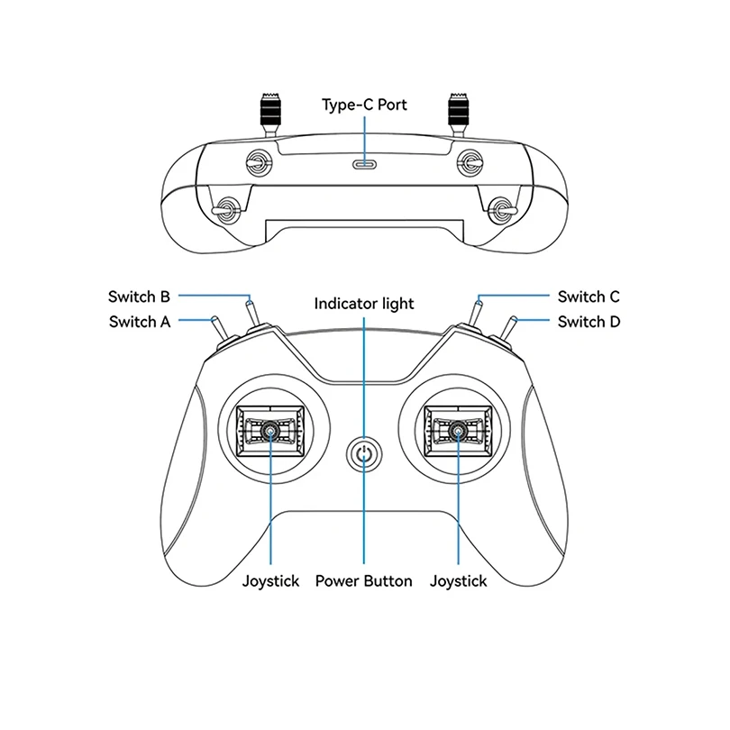 BETAFPV LiteRadio 2 وحدة تحكم SIM 8CH وحدات تحكم محاكي لـ DJI/ل PhoenicRC6 دعوى للكمبيوتر اللوحي المحمول لطائرات بدون طيار FPV #6