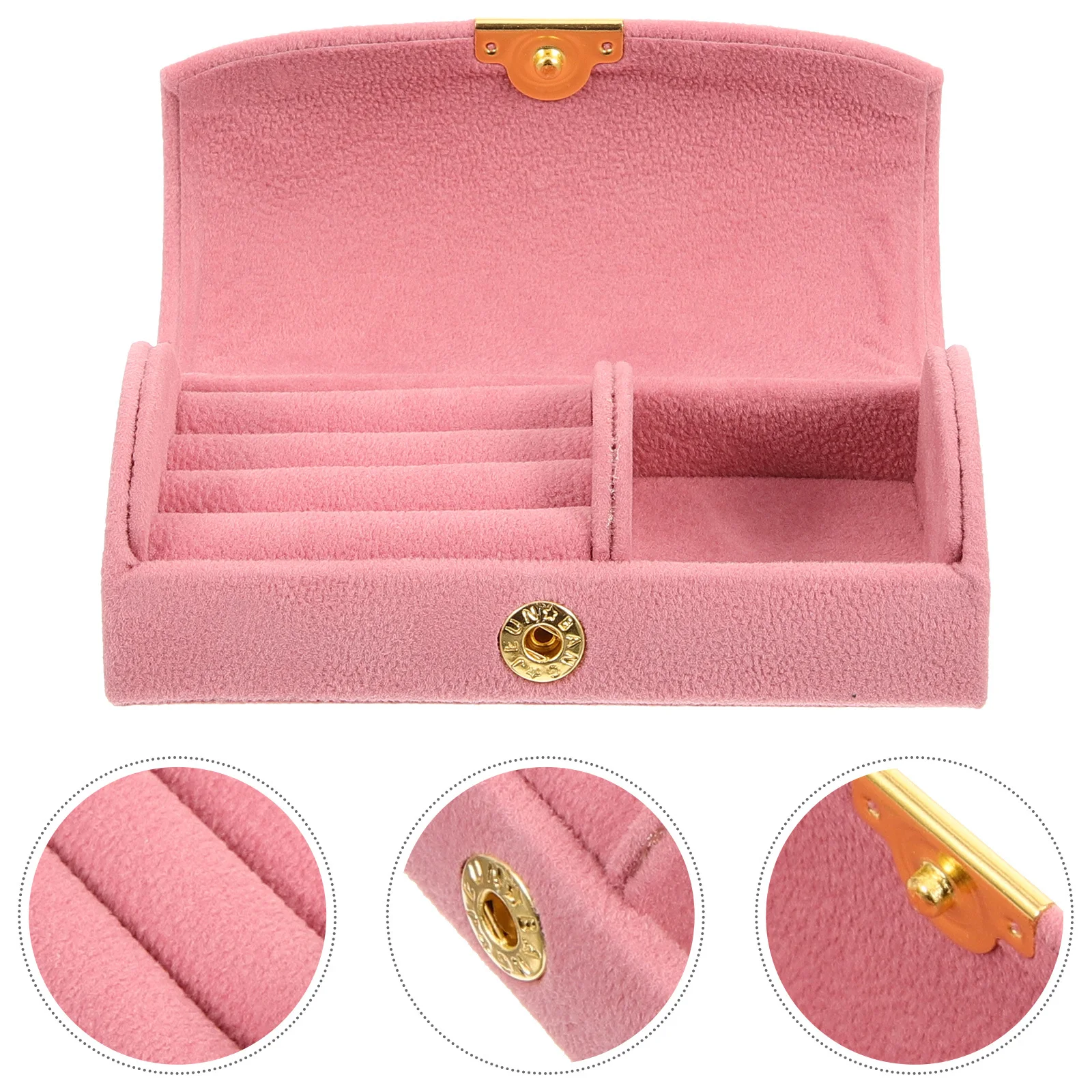 

Desktop Jewelry Organizer Box Arch-Shaped Jewelry Storage Case Soft Travel-Friendly Earring Bracelet Holder Decorative Trinket