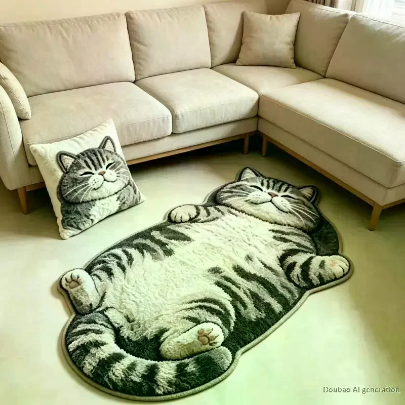 1 Pc Adorable Cat-Shaped Area - Jet Home Bathroom recension och pris