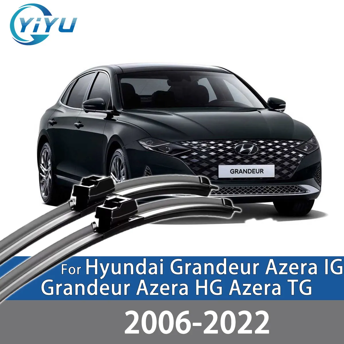 2 قطعة شفرات ممسحة السيارة الأمامية لشركة هيونداي Grandeur Azera IG Grandeur Azera HG Azera TG 06-2022 ملحقات الزجاج الأمامي