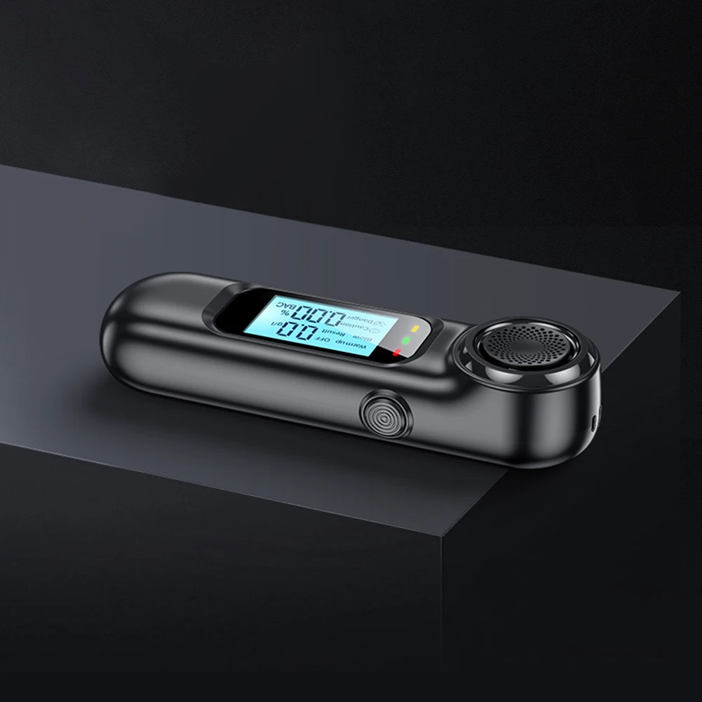 Handheld Analyzer Digital Breathalyzer USB Rechargeable Portable Drink-Driving Breathalyzer High Accuracy Tester