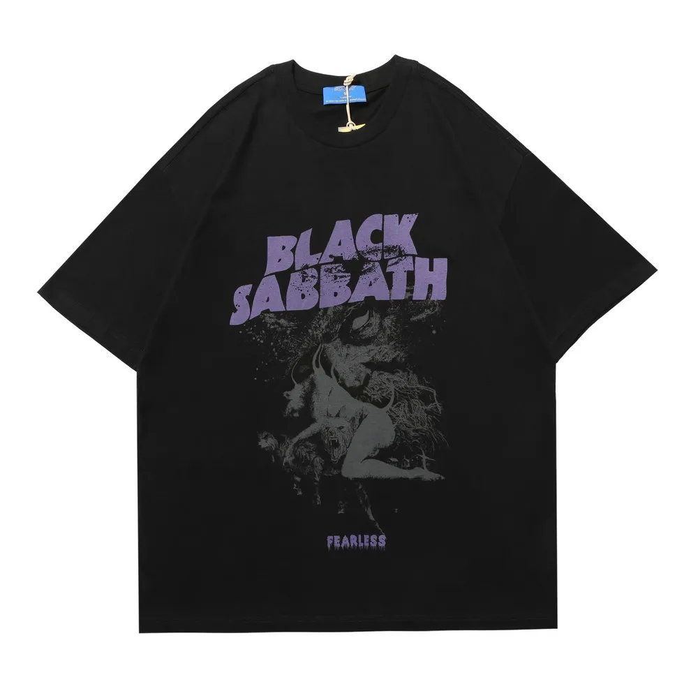 Oversized Unisex Goth T Shirts Hip Hop Streetwear Summer Men Y2k Women T-shirts Harajuku Short Sleeve Cotton Vintage Tops Tees
