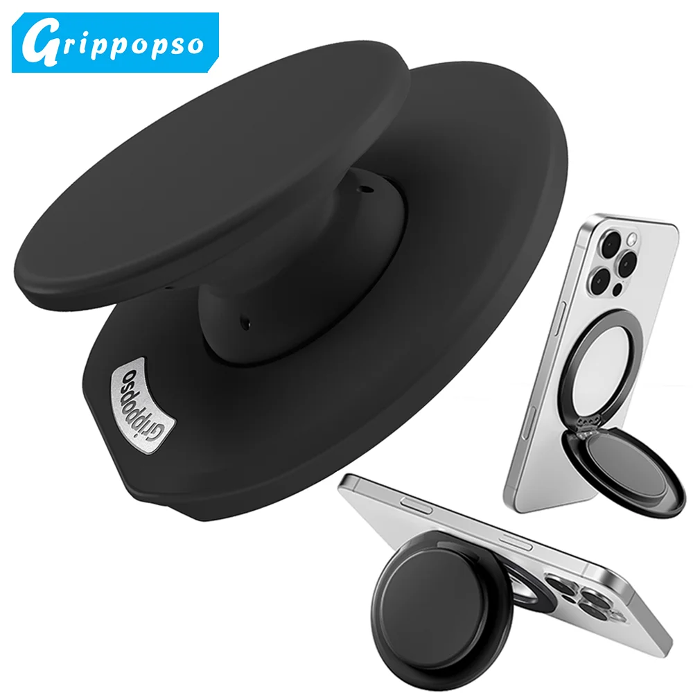

Grippopso для телефона MagSafe со встроенной подставкой для телефона Регулируемая подставка для портрета или пейзажа Сильный магнитный держатель