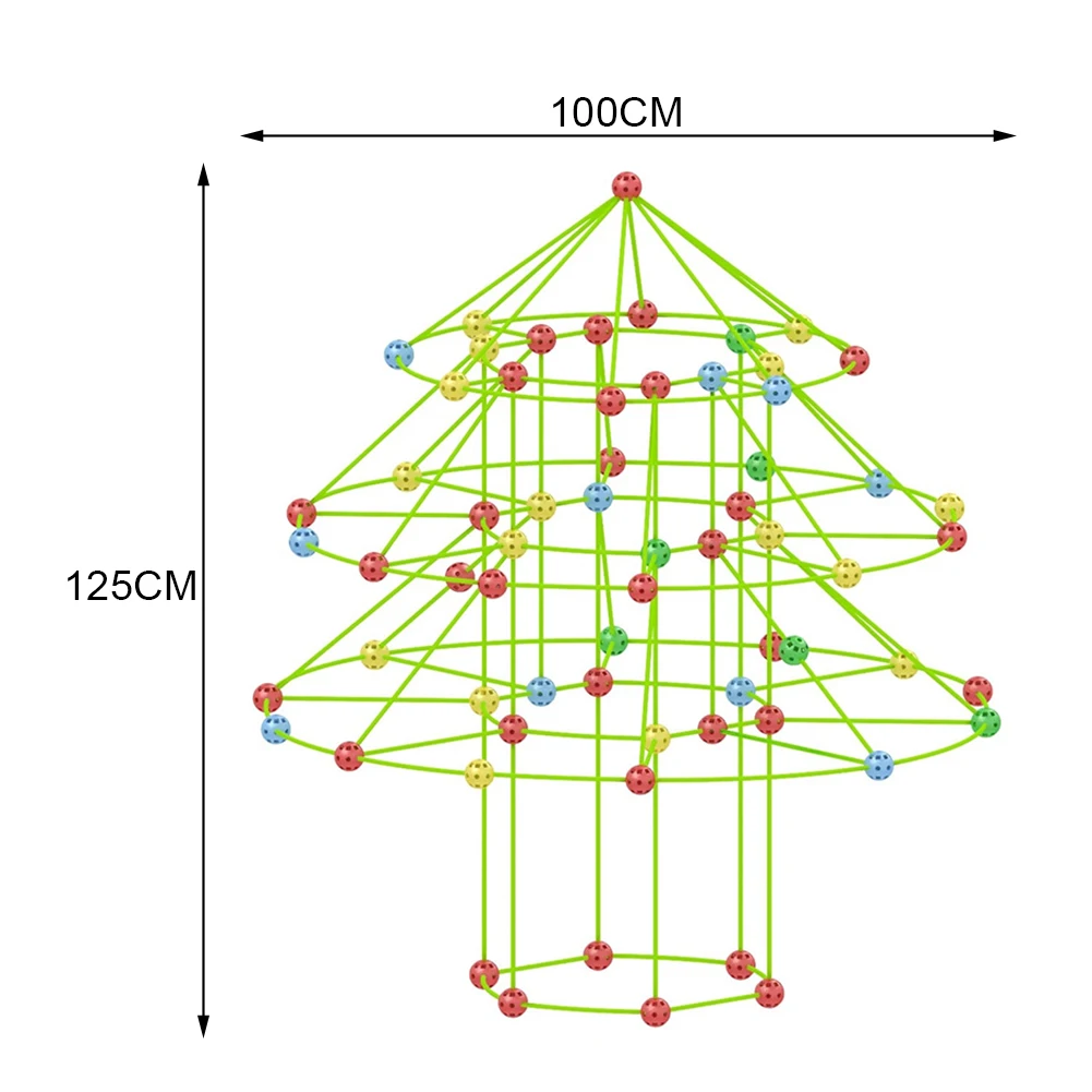 Christmas Tree Forts Building Kit For Children Plastic Early Educational Toys For Boys Girls Children