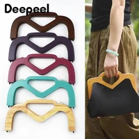 Asa de bolsa de madera de 25cm para monedero, marco de cartera, Clip para bolso, cierre de beso, bolso de mujer, soporte de costura DIY, accesorios para bolsos, 1 ud.