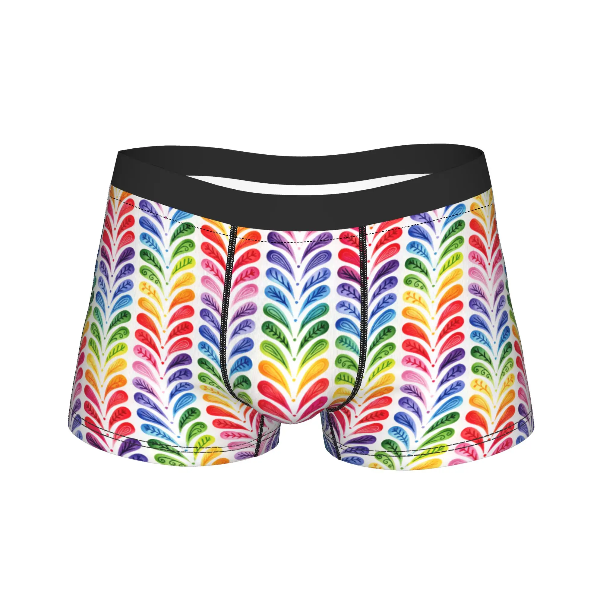 Rainbow Pride Month patterns Underwear  Man Panties Printing Funny Boxer Shorts High Quality Shorts Briefs Plus Size