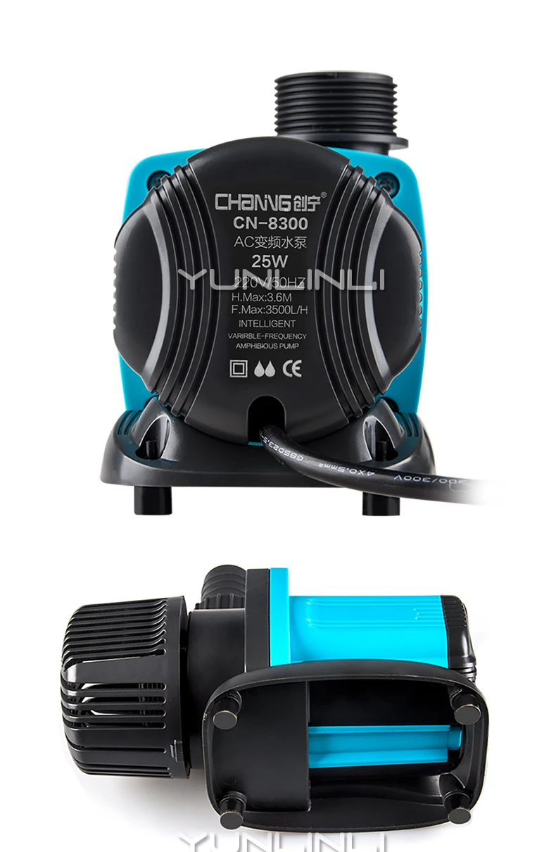 2026 Silent Fish Tank Water Pump 220V Frequency Conversion Fish Pond Diving Mute Amphibious Dual-purpose Circulating Pump