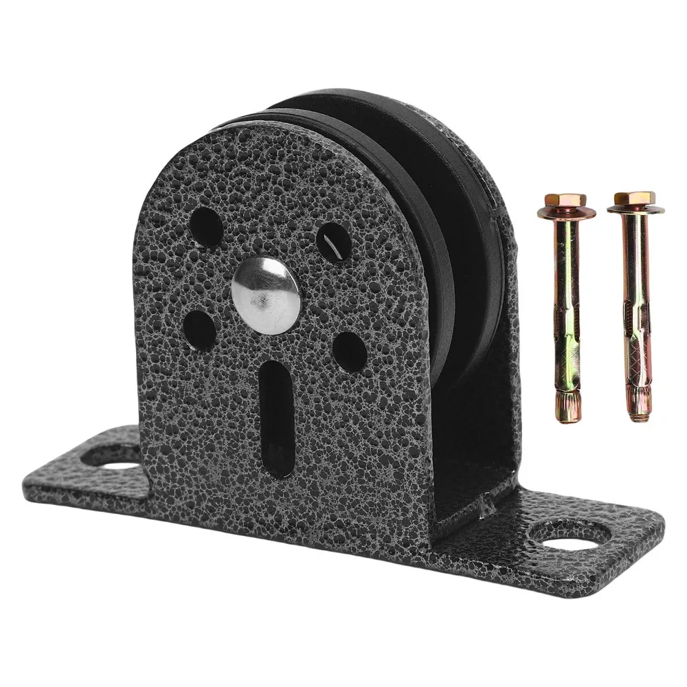 3pcs Compact Iron Construction Fixed Pulley Block Small Size Fixed Type Ceiling Mount Pulley Pulley Wheel System Ceiling Mount