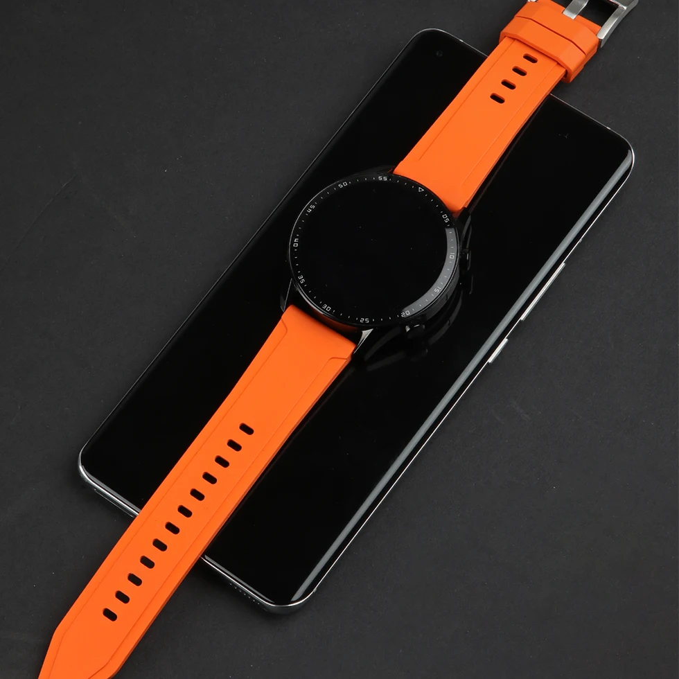 22MM Watch Strap For Garmin Forerunner 745 255 965 265 VENU 2 Fluororubber Band For Xiaomi Watch S3 S2 S1 Pro Mi Watch Color 2 image 2
