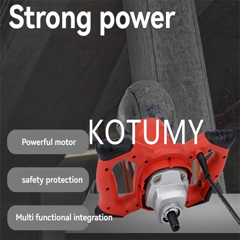 Handheld Electric Concrete Mixer Portable Mortar Mixer Cement Mixer,For Cement, Mortar 1500W Electric Concrete Mixer Drill Mixe