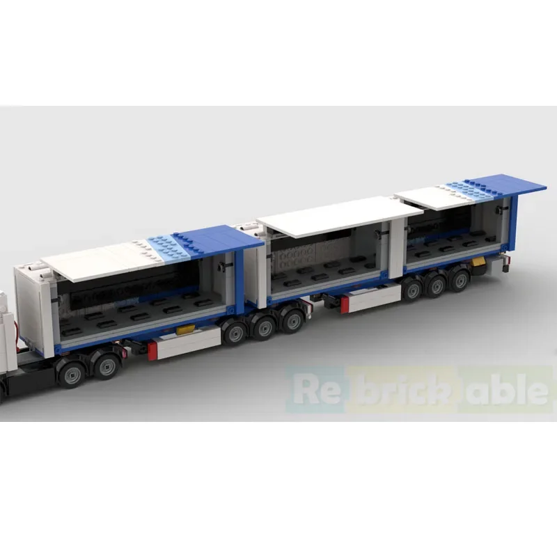 

MOC-238751 City Classic Double Trailer Tractor Model Building Blocks 1096 Pieces Boys' and Children's Birthday Gift Toy