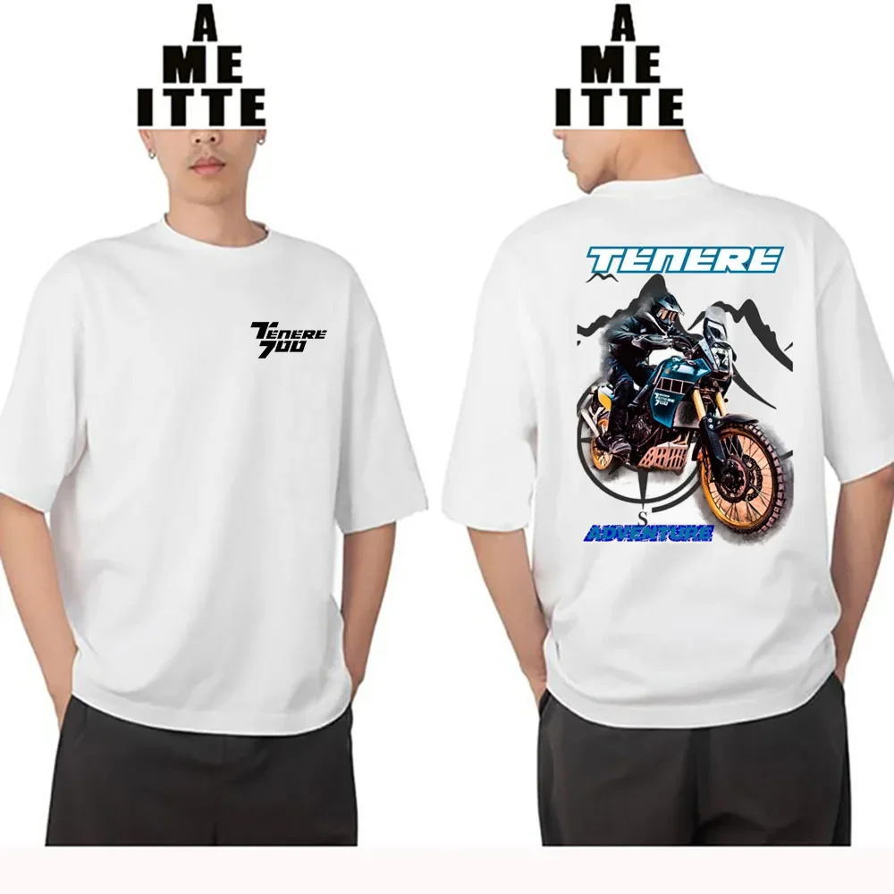 Tenere 700 T7 Explore Edition Super Tenere 1200 Sport T-shirt Men Short Sleeve Motorcycle Rider T-Shirt Hip Hop Boy Riding  Tees