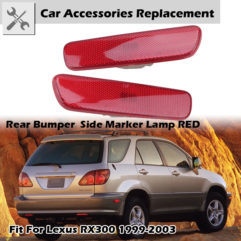 Rhyming Car Side Marker Lamp Rear Bumper Red Brake Stop Signal Light Indicator Fit For Lexus RX300 1999-2003 Car Accessories