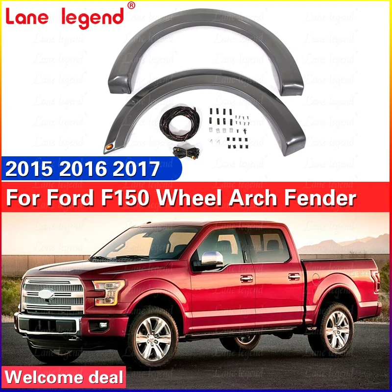 Wheel Arch Fender Flares ABS fender flare with led light Raptor Wheel eyebrow Fit For Ford F150 2015-2017